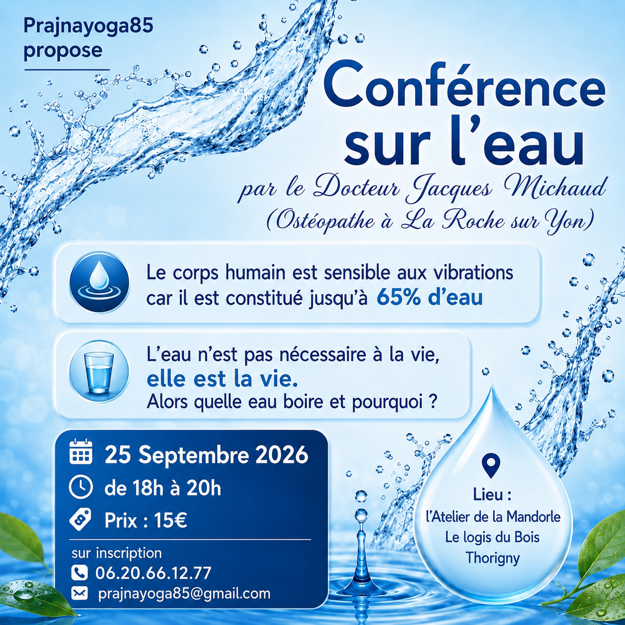 CONFERENCE SUR L'EAU